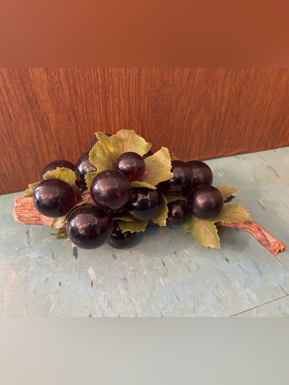 Vintage loose site driftwood grapes purple MCM decor